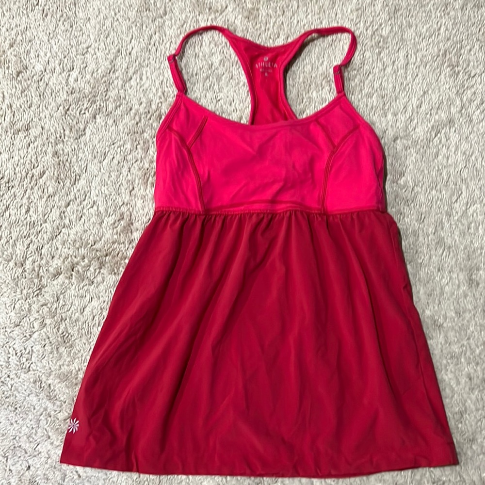 Athleta Retreat Pink Red Racerback Yoga Tank